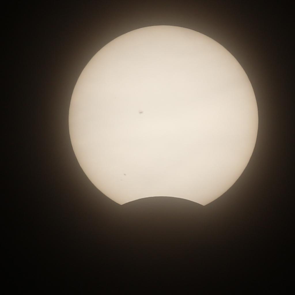 A full-resolution crop showing the sunspots